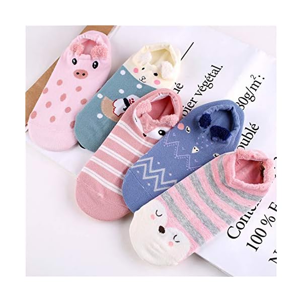 18 Paare Neuheit Tier Baumwolle Low Cut No Show Knöchel Socken für Mädchen Frauen Bootssocken – Bild 6