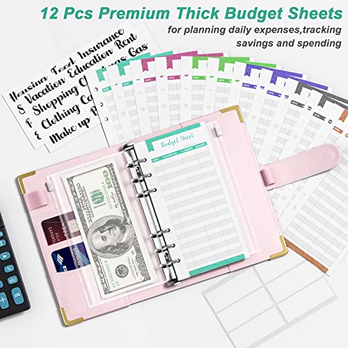 Rnivvi Budget Binder, A6 Binder Money Organizer For Cash, Marble Budget Binder With Zipper Envelopes, Money Saving Binder Cash Stuffing Envelopes For Budgeting, Cute Budget Planner For Planning, Blue #TOP4