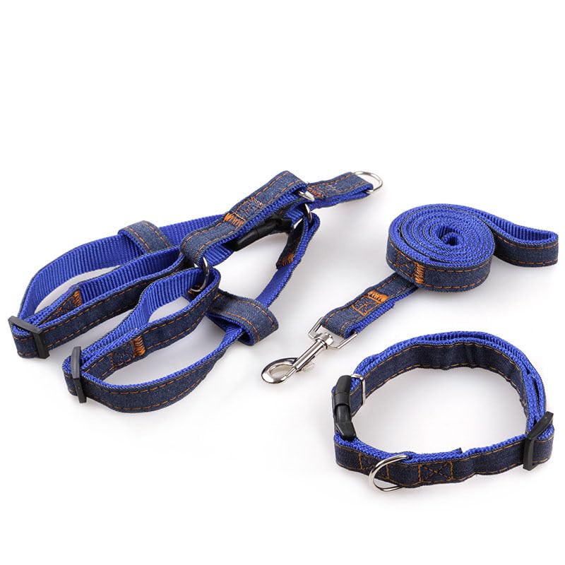 Kuber Industries Dog Collar Belt & Harness With Adjustable Leash|Premium Demin Fabric|Metal Hooks|PDMGL-013-08|Red (B0CJ5BF2XX) Amazon Price History, Amazon Price Tracker