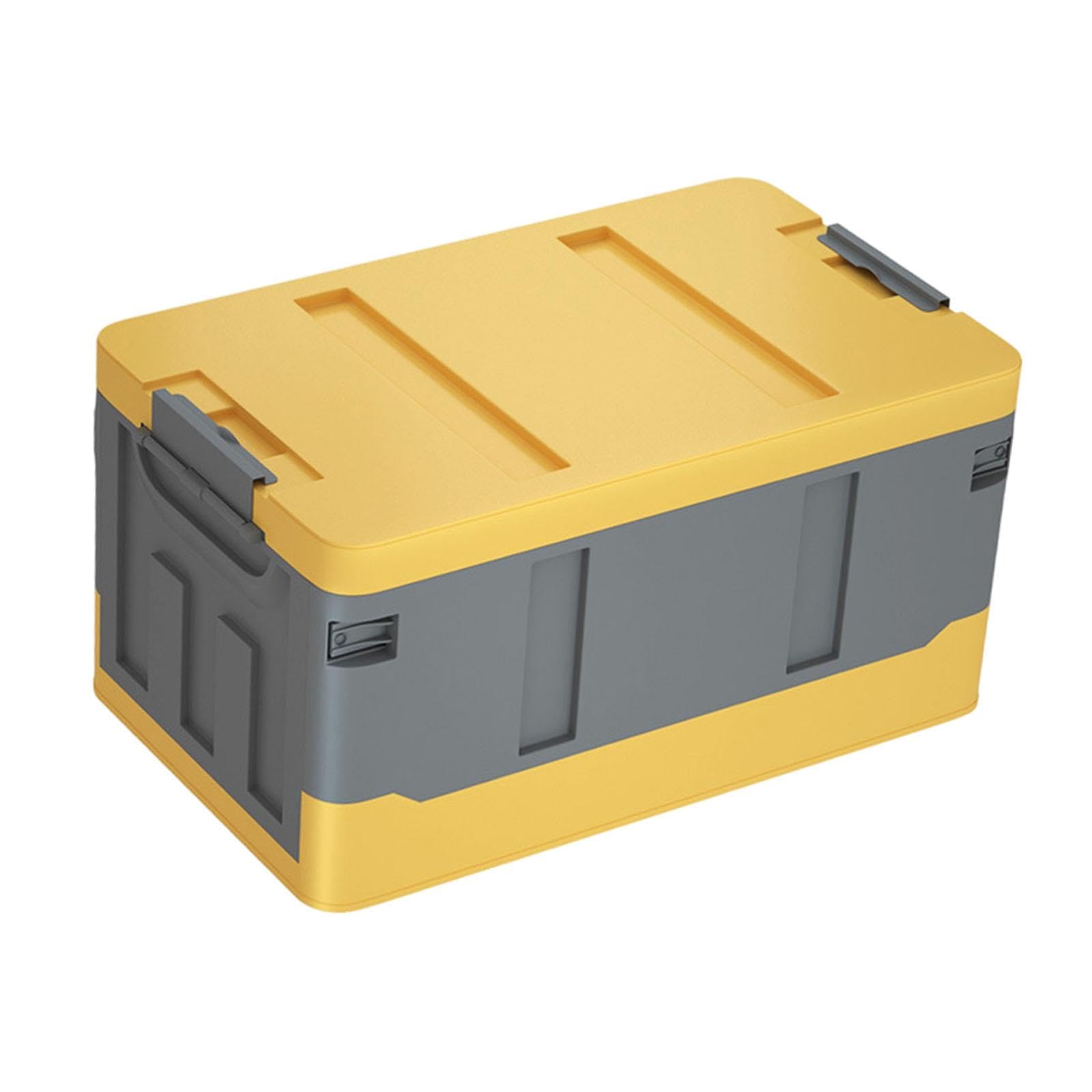 Organizador de Maletero, Caja de Almacenamiento de Equipaje, Práctico, Plegable, Contenedor de Almacenamiento de Coche Robusto para, Amarillo