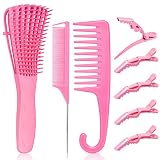 Detangling Brush for Black Natural Hair, MORGLES Detangler Brush Wide Tooth Comb for Curly Hair Brus
