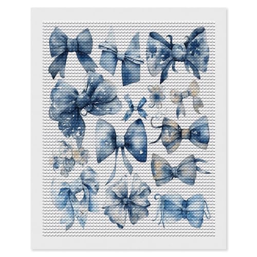 Peinture diamant nœuds bleus 5D, le cadeau relaxant pour libérer l'esprit