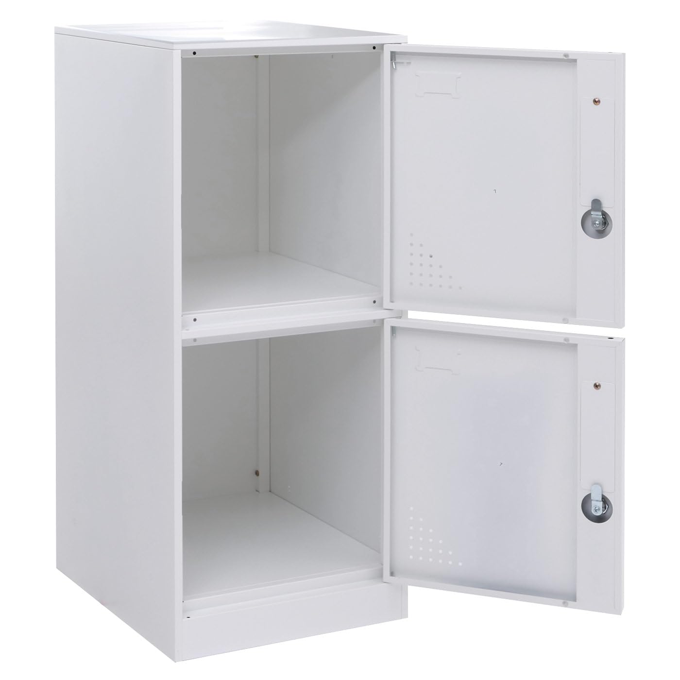 Mendler Casier HWC-P63 90x38x45cm Acier Blanc