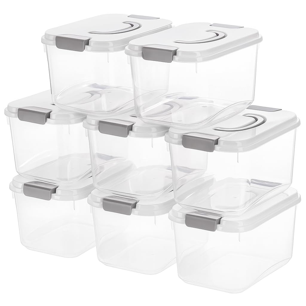 8L Storage Box Set Xyskin 8L Clear Storage Bins With Lids – Set Of 2 ...