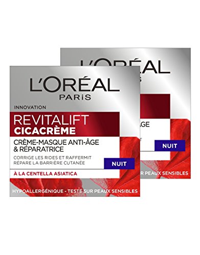 L'Oréal Paris - Revitalift - Cicacrème - Crème Masque Nuit - Anti-Rides & Réparation - Anti-Âge - 50 mL - Lot de 2 Cover
