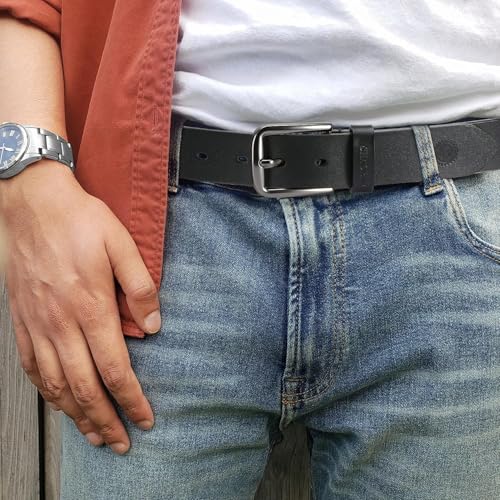 35mm Genuine Leather Belt – Casual Style for Jeans, Ideal Gift for Him2