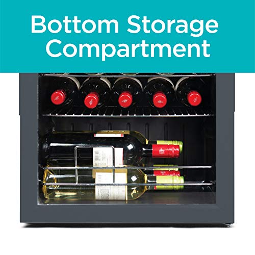 Black+Decker Wine Fridge 14 Bottles, Wine Cooler Refrigerator With Compressor Cooling, Freestanding Wine Refrigerator With Chrome Shelving, Bd61516 #TOP4
