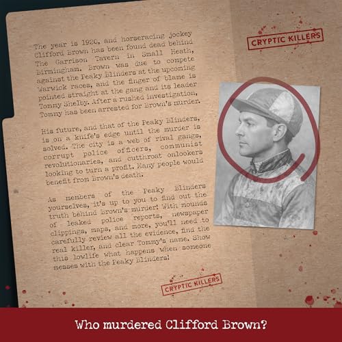 Peaky Blinders Case File Game - Officially Licensed - Cryptic Killers - Murder Mystery Detective Game - Cold Case Investigation Board Game for Adults, Date Nights & Parties - Image 3
