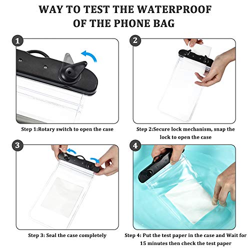 image for Frienda 6 Universal Waterproof Phone Pouch Bag Underwater Case Clear C