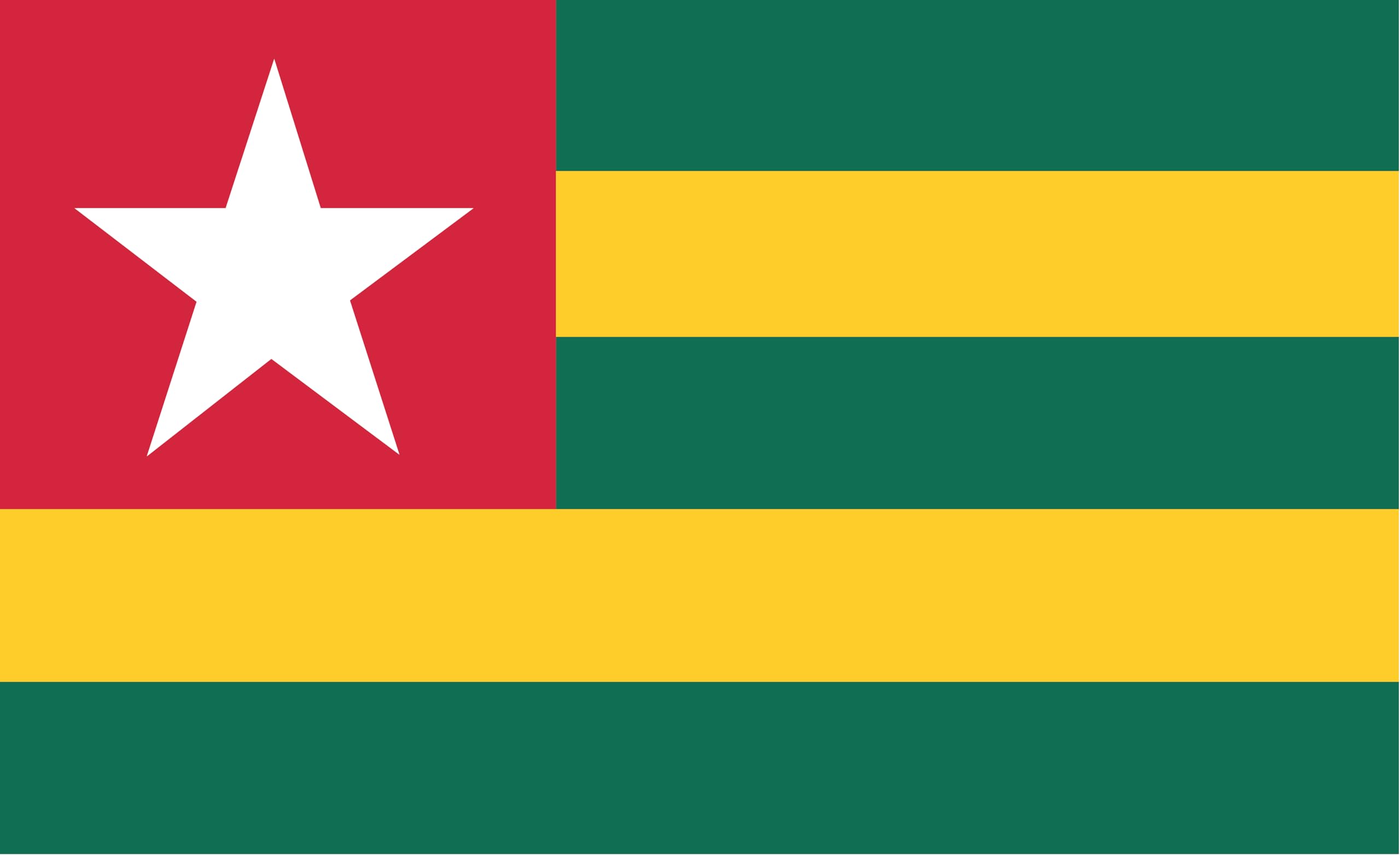 Drapeau du Togo en tissu de navire ultra résistant aux intempéries