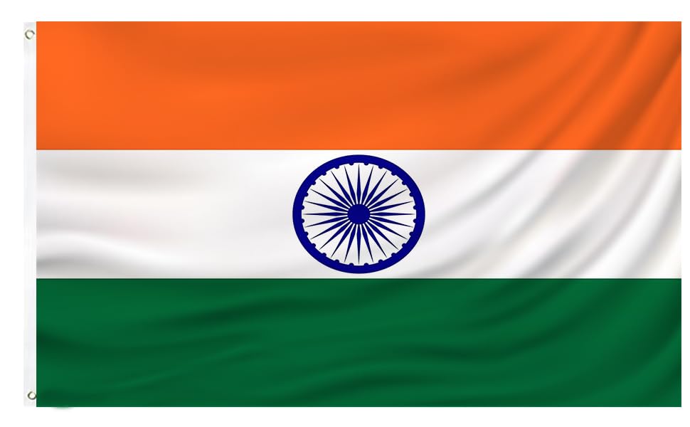 India flag Indian national flag3x5 FT Polyester outdoor indoor Canvas Header and Double Stitched with two Brass Grommets