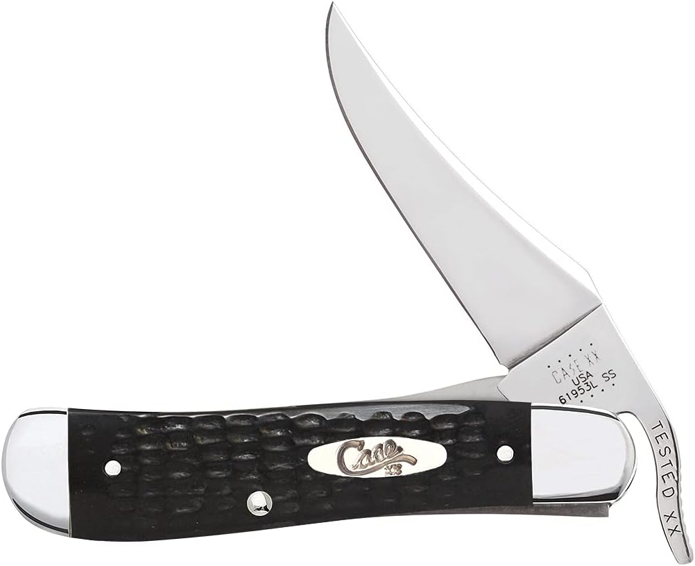 Case XX WR Pocket Knife RussLock Natural Smooth Bone W/Cross Shield Item #22588 (61953L SS) 4 1/4 inches Closed