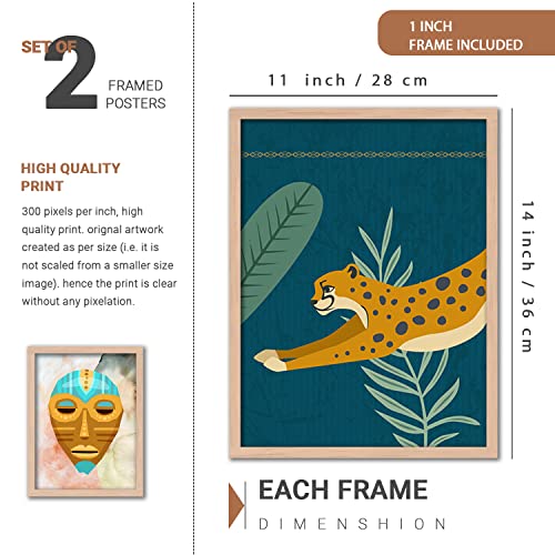 Image of kotart Paintings Modern Art Framed Wall Painting for Living Room Bedroom - Wall Posters /Paintings with Frame - Paintings for Wall Decoration - Set of 4 (Art 6, Small (10x13 or 10x10 inch))