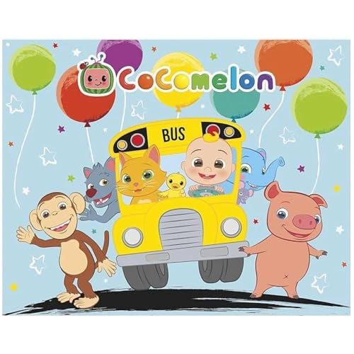 Cocomelon Multicolor Photo Booth Backdrop - 60" x 48" (1 Pc.) | P...