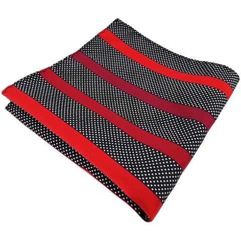 Pañuelo rojo burdeos negro plata lunares 100% poliéster Cover
