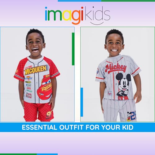 Image of Disney Boys' 2-Piece Baseball Jersey and Shorts Set for Baby & Kids
