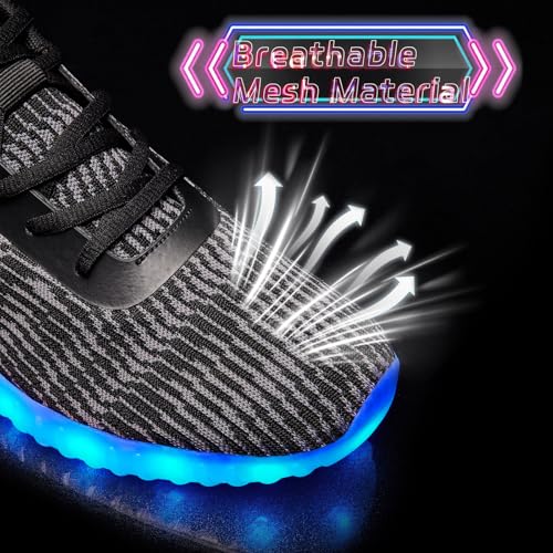 Light Up Shoes for Women Men, LED Sneakers USB Charging Unisex Adult Glow Party Cool Dancing Shoes3