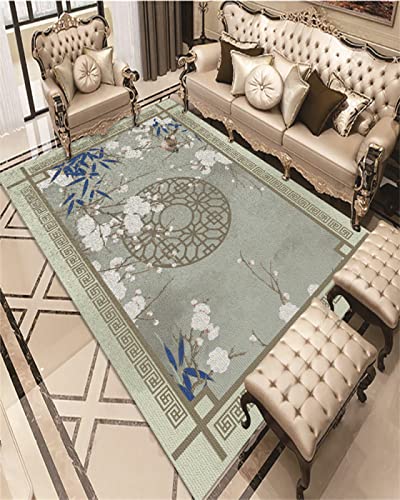 Decoracion Hogar Alfombrilla Cocina Alfombra para Sala De Estar, Dormitorio De Adultos, Manta De Noche, Alfombrilla Antideslizante Simple, Verde Alfombra Niña Habitacion 120X180cm