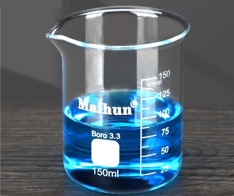2000ml Haltbarer Glasbecher, 2L Laborbecher Mit Aufgedruckten Skalen, 3.3 Borosilikat, Niedrige Form(3000ml)