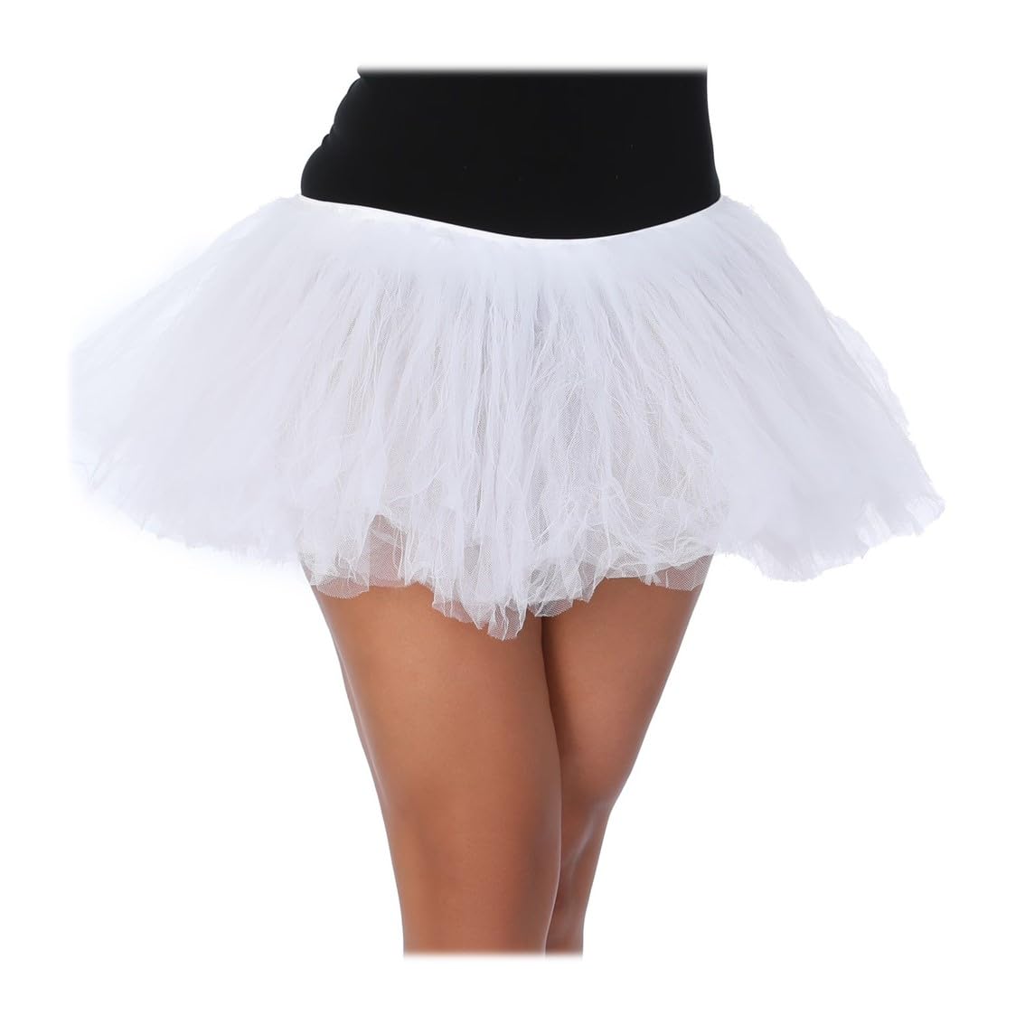 Stylex Party Women's White Running Tutu Skirt Fancy Dress 1980S Hen Party Dance Extra Fluffy 5 Layers Plus Size (White)