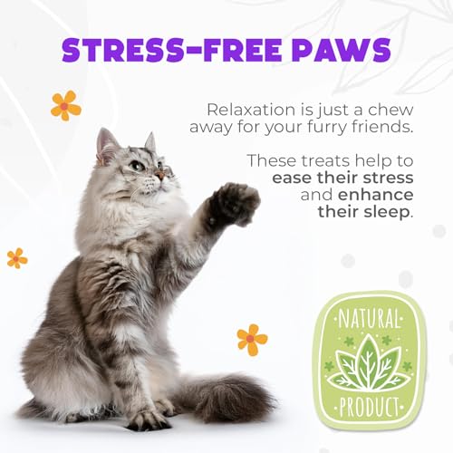 Hemp Calming Chews For Cats 200 pcs - Relaxing Chews - For stress, travel, check-up, restlessness or separation - Cat Calming Treats - Image 5
