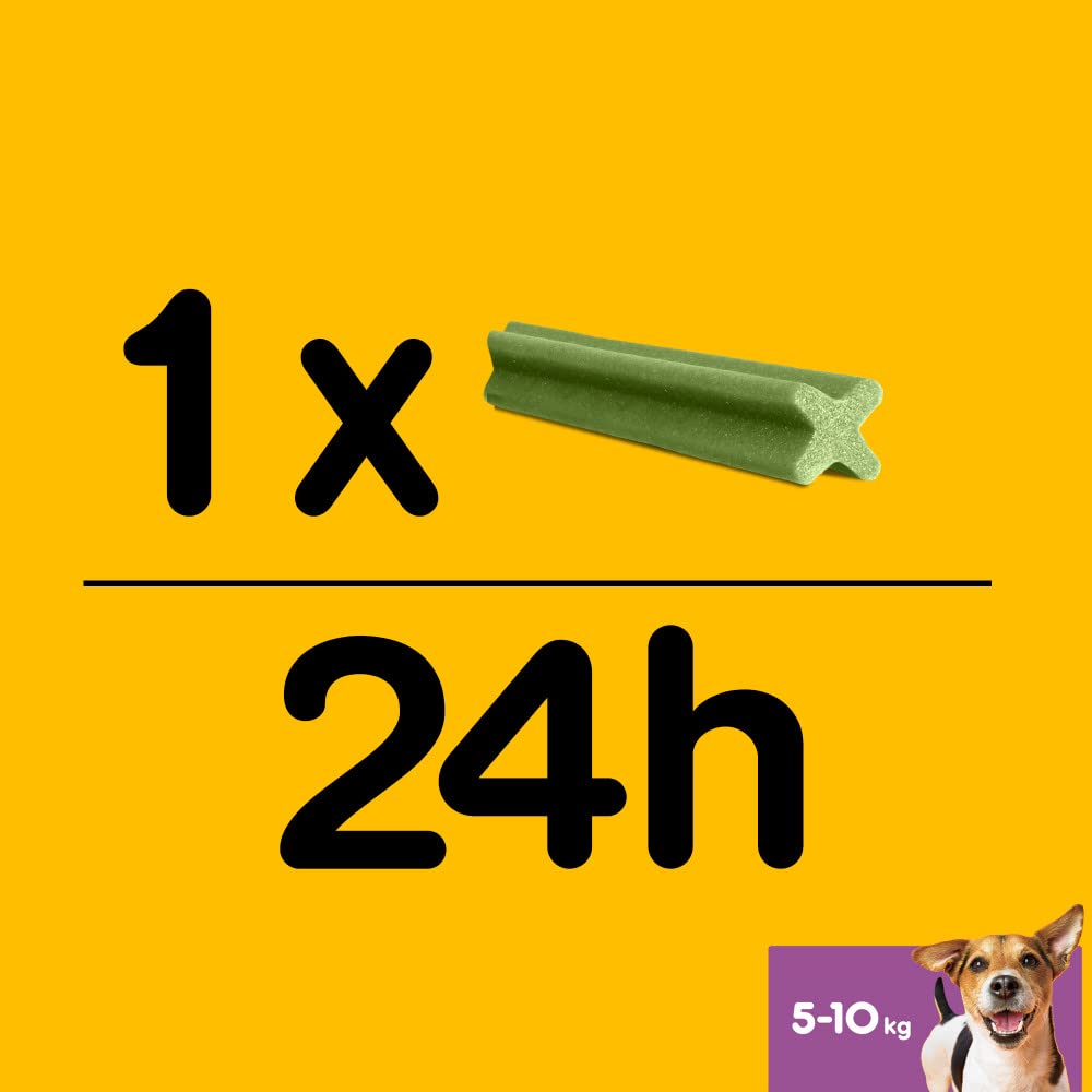 Pedigree Dentastix Fresh Snack Dental para la Higiene Oral y contra el Mal Aliento de Perros Pequeños (4 Paquetes de 28ud)