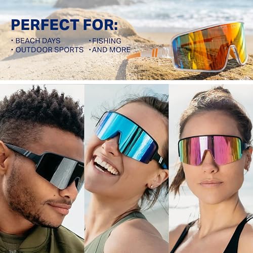 Image of Blenders Eyewear Eclipse X2- Polarized Sunglasses - Wrap-Around Lens - 100% UV Protection - For Men & Women - Adventure Land