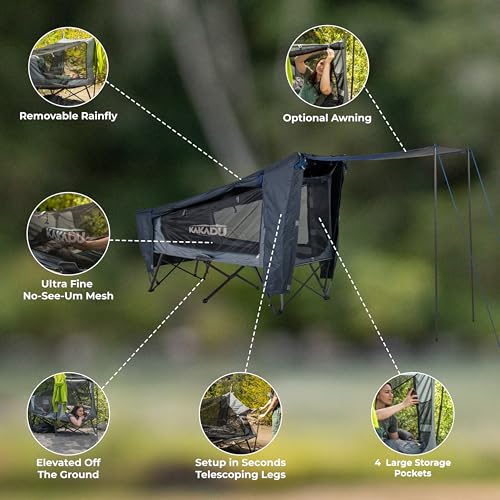 Carpa Kakadu Camping 1 Persona Plegable Compacta miniatura 2