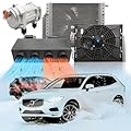 10000 BTU 12V Under Dash Air Conditioner with Heater, Universal 12 Volt A/C Unit Cooling and Heating, 12V DC Underdash AC Kit with 20cc Compressor for RV Camper Motorhome Truck Van Sedan Pickup