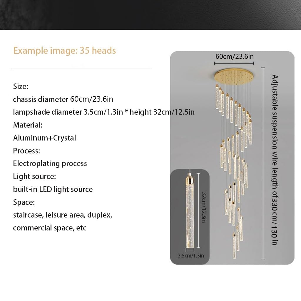 Nowoczesny żyrandol z bańkami szklanymi i diodami LED - kreatywny design gałązek do hoteli i willi typu deluxe - eleganckie oświetlenie schodów i salonu, 26 głowic, 12 do 40 świateł (26 głowic w