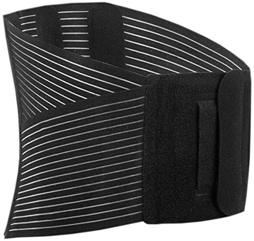 Gürtel Einzelbauchgürtel Schwarz Vollelastisch Atmungsaktiv Dünne Klammer Festplatte Hernie. (Größe: 82cm)