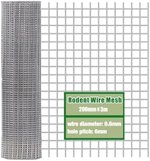 Rodent Mesh Roll 200mm x 3m,Galvanised Wire Mesh- Keep Rats Out & Protect Your Home, Chickens, Dogs, Rabbits, Vegetables & More,Rat Proof Mesh Sheet -Durable & Easy to Install - Maintenance-Free
