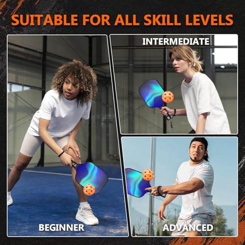 image for Navona 40 Pack Premium 26-Holes Orange Indoor Pickleball Balls, Meet U