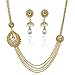 Glowing Bridal India Faux Meena Necklace Kundan Set O136w White