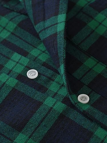 Latuza Men's Cotton Flannel Nightshirts Long Sleeve Night Gown4