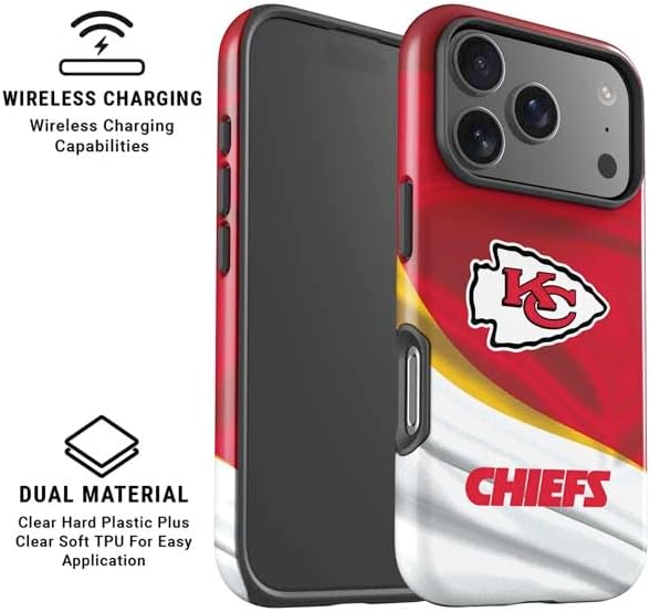 Skinit Impact Phone Case Compatible with iPhone 17 Pro Magsafe - Officially Licensed NFL Kansas City Chiefs Design