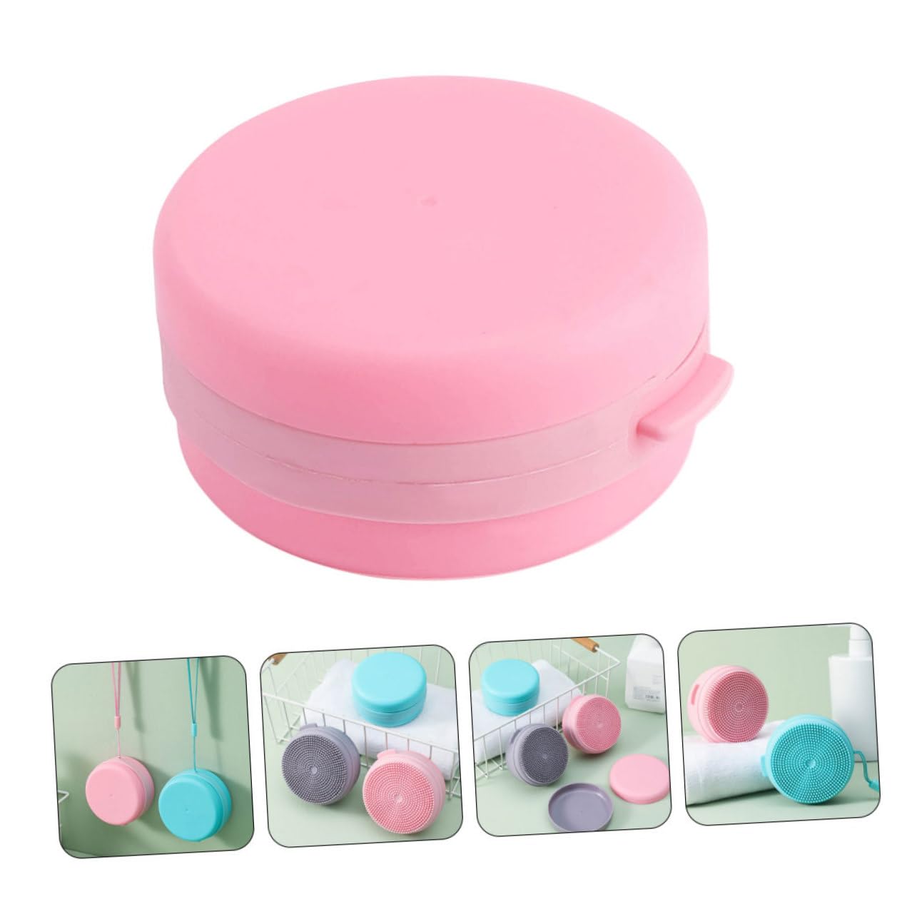 4 pezzi Spazzola Doccia Silicone per e Schiena Esfoliante e Massaggiante per Adulti Design Appendibile per Facile Conservazione e Ricca