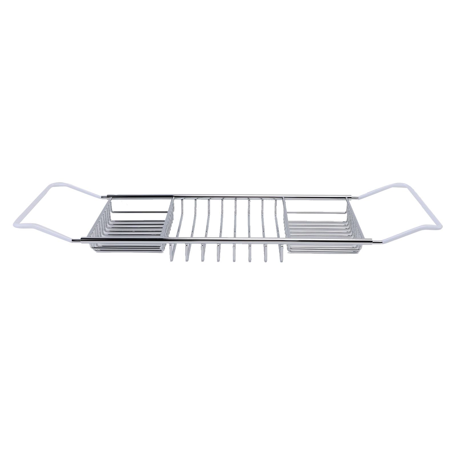 MYUYEE Stainless Steel Bathtub Tray Gold Bath Caddy Effective Bathroom Storage Solution Adjustable And Stylish Bathtub Nizer For Relaxation And Convenience (Argent)