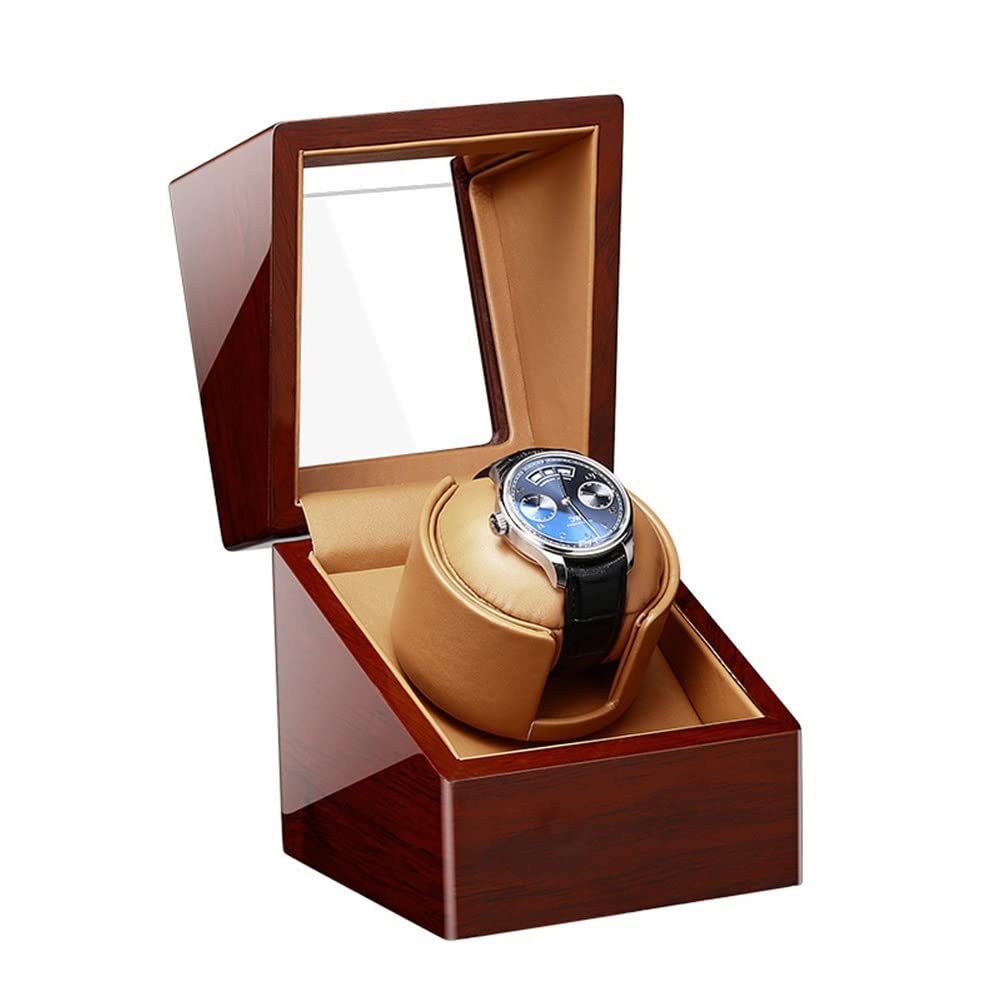 CGCSYZ Watch Winder For Automatic Storage Box Dispaly Case With Quiet Motor And 5 Rotation Modes Ac Or Battery Powered Elegant Showcase (H)