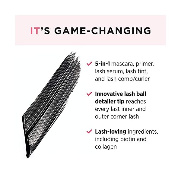 IT-Cosmetics-Hello-Lashes-5-in-1-Mascara-Black-Volumizing-Mascara-Lash-Primer-Lash-Serum-Lash-Tint-Lash-Curler-Lengthens-Separates-Lashes-With-Collagen-Biotin-Peptides-033-fl-oz IT Cosmetics Hello Lashes 5-in-1 Mascara, Black - Volumizing Mascara, Lash Primer, Lash Serum, Lash Tint & Lash Curler - Lengthens & Separates Lashes - With Collagen, Biotin & Peptides - 0.33 fl oz