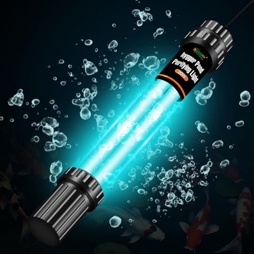 hygger 20W Pond & Aquarium U-V Light Water Clarifier for 1001200 Gal
