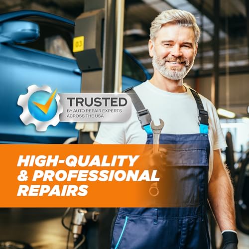 Professional Automotive Seam Sealer, Paintable Quick-Set Polyurethane Auto Body Seam Sealer for Metal Surfaces of Cars, Trucks, Etc, Includes Gloves & Tip - White RV Roof Sealant