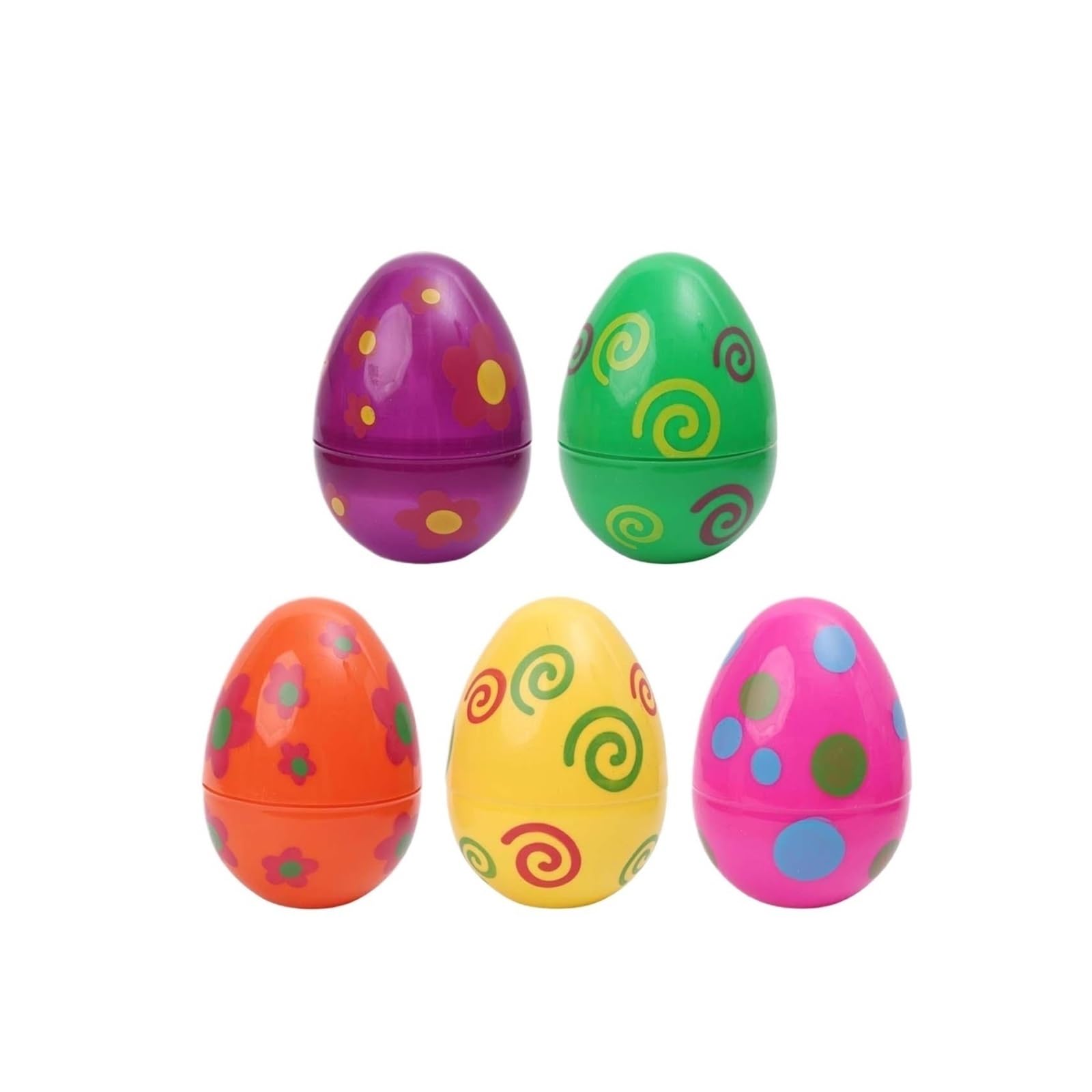 ZYAYNG 24pcs Giant Easter Egg Fillable Plastic Large Painted Eggs Candy Box Surprise Ornaments Party Favors Craft Home Decoration For Easter