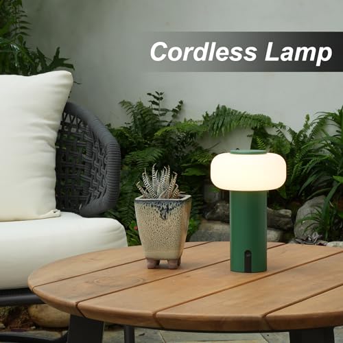 Image of WEILAILUX Waterproof Shower Lamp, Rechargeable Outdoor Table Lamp (Green)