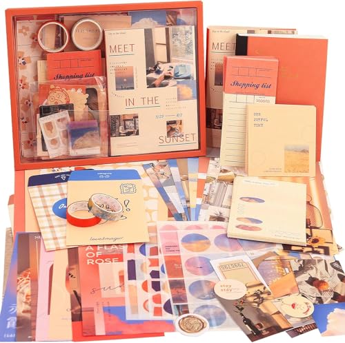 Image of Bstorify Scrapbook Photo Albums Brown Thick Kraft Paper Scrap Book Ideal for Your Scrapbooking Albums Art & Craft Projects (Until Sunset)