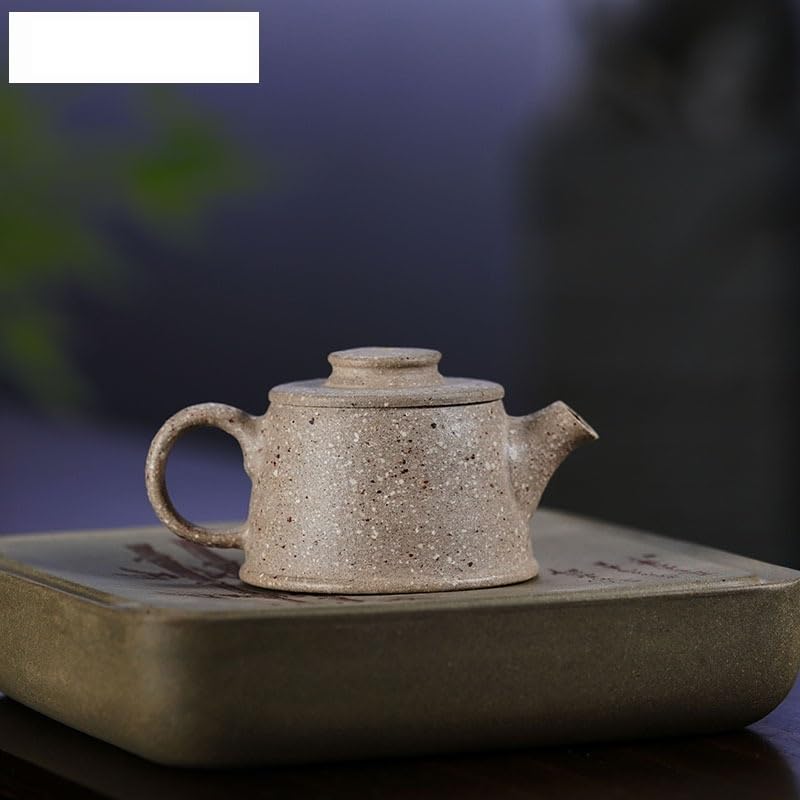 Teiere Teiera in Argilla Viola da 80 ml Teiera Fatta a Mano Minerale Grezzo Sabbia Grossa Giada Bianca Segmento Fango Bollitore Colino Zisha Teaset Teiera