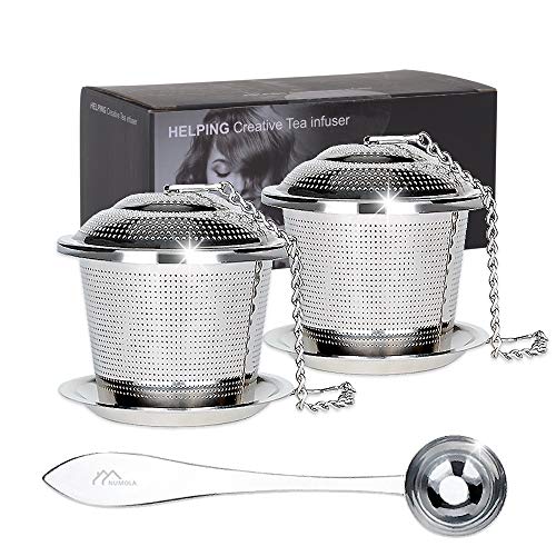 Learn More About Numola Reusable Stainless Steel Tea Balls, Loose Leaf Tea Infuser Set, Fine Mesh Si...