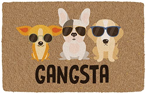Nach Ha-1768299 Entryway Door Mat, 100% Coconut Coir Doormat, Gangsta, Natural (18X30 In), By North American Country Home #TOP24