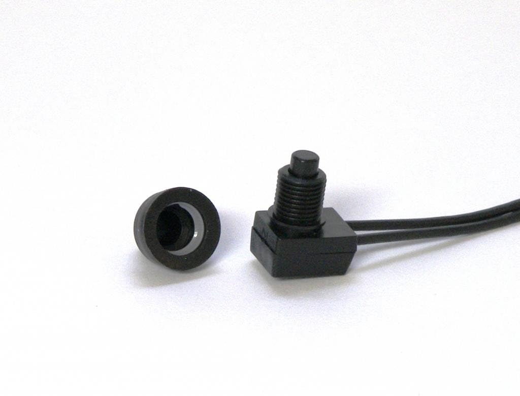 Chrome Glow 12V Waterproof Push-Button On-Off Switch Kit with in-Line Fuse Holder