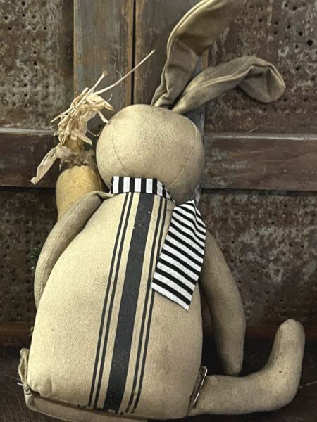 Primitives-Supplies-for-Grubby-Primitive-Rustic-Country-Archie-Bunny-Feed-Sack-Doll-Patriotic-Easter-14-for-Home-Easter-Holiday-Decor Primitives Supplies for Grubby Primitive Rustic Country Archie Bunny Feed Sack Doll Patriotic Easter 14 for Home Easter Holiday Decor